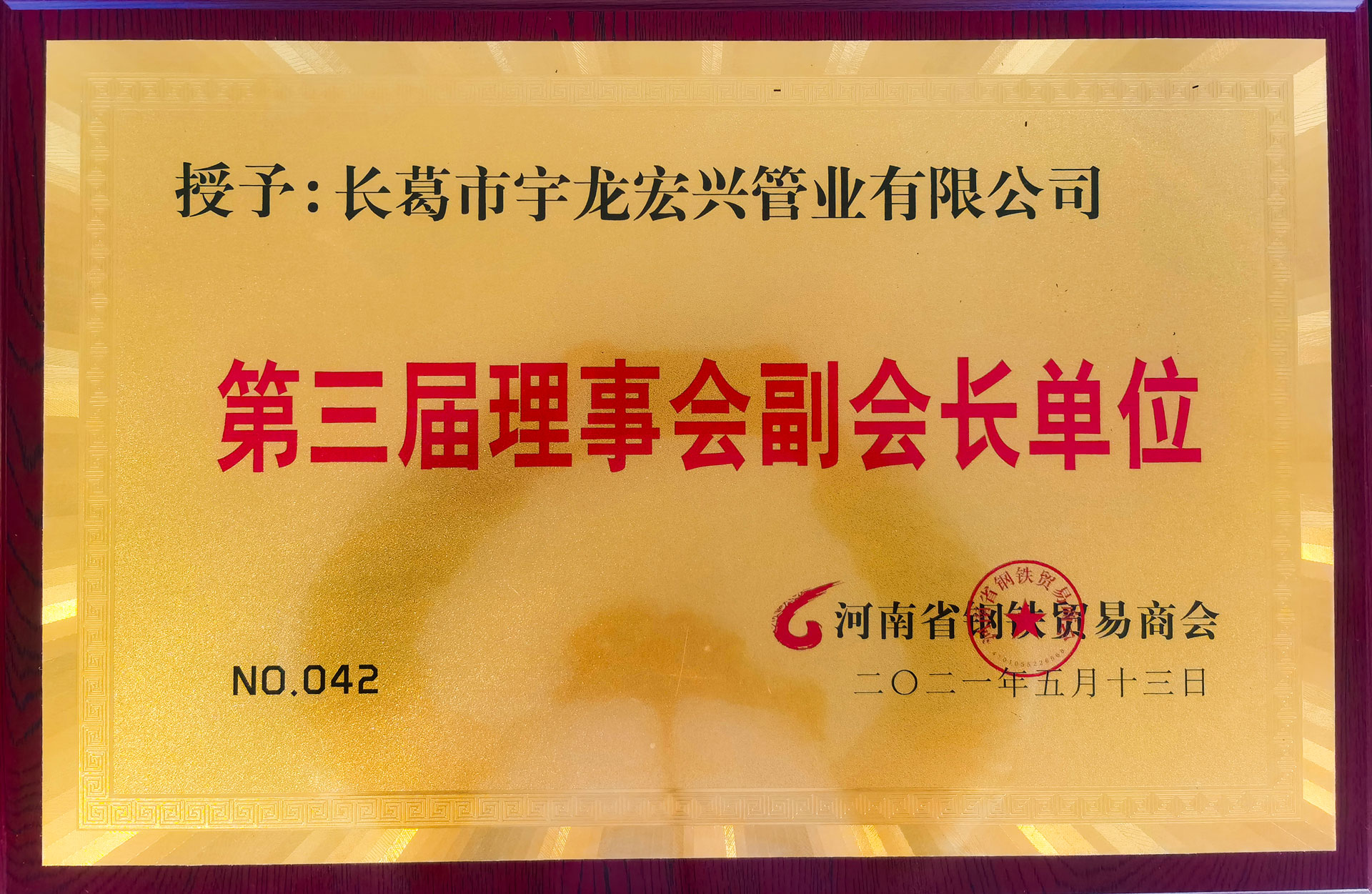 獲河南省鋼鐵商貿副會長-(1).jpg